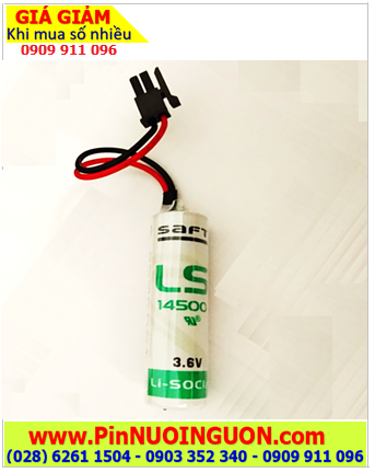 Saft LS14500 (ZẮC CẮM), Pin nuôi nguồn PLC Saft LS14500 lithium 3.6V AA2600mAh _Xuất xứ PHÁP